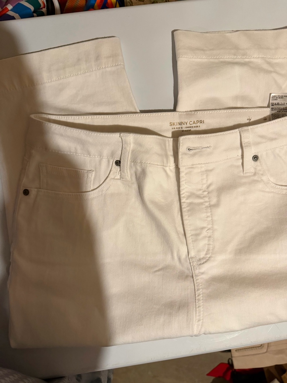 Chico's Skinny Capri Ankle Jeans - White